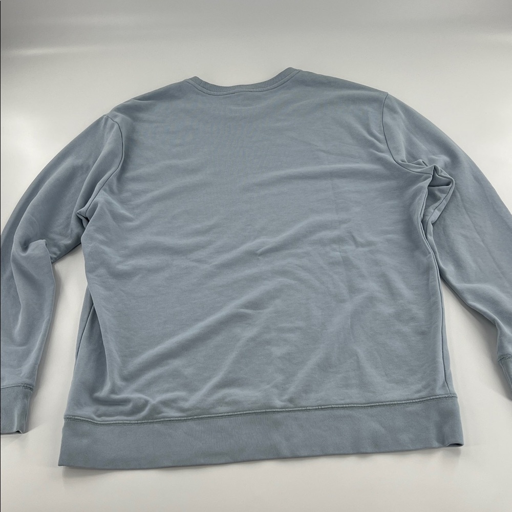 Express Embroidered‎ Chest Graphic Crew Neck Sweatshirt Blue Men's L - Picture 8 of 8